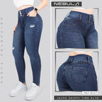 Jeans Skinny 3 botones Tiro Alto 6407