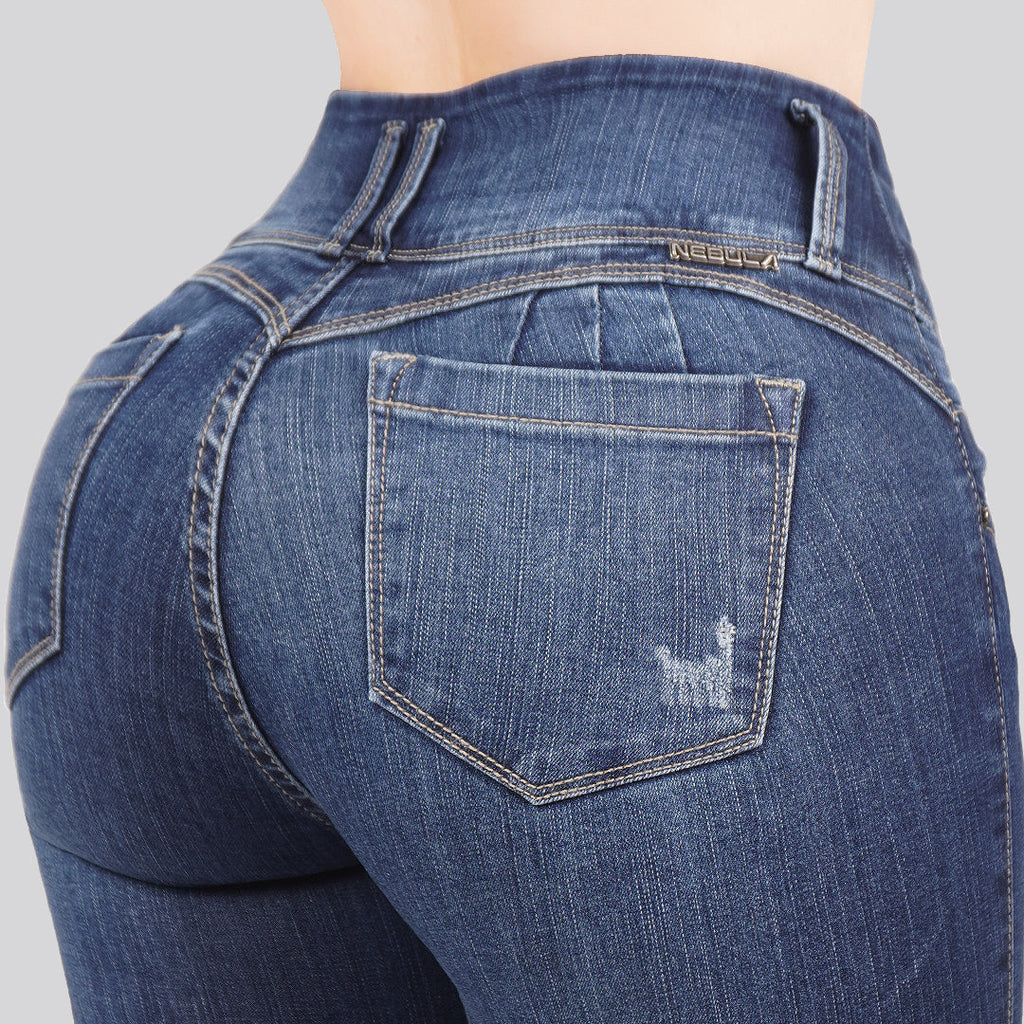 Jeans Skinny 3 botones Tiro Alto 6408