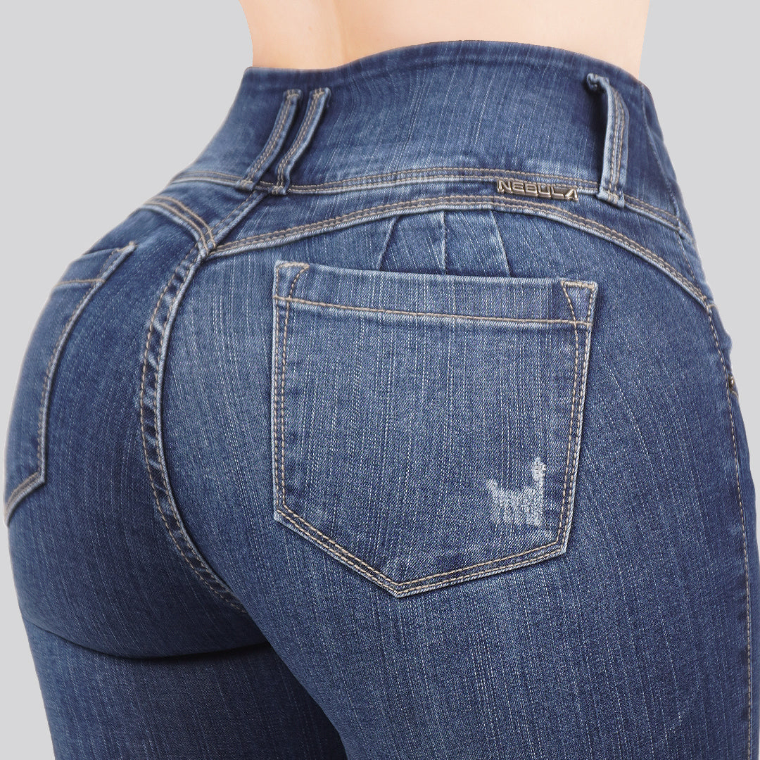 Jeans Skinny 3 botones Tiro Alto 6408