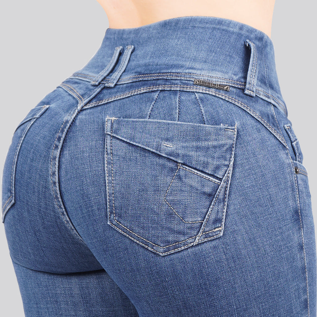 Jeans Skinny 3 botones Tiro Alto 6411