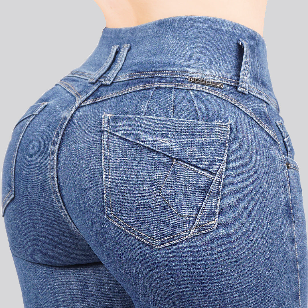 Jeans Skinny 3 botones Tiro Alto 6411