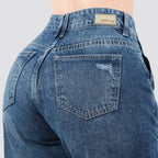 Jeans Wide Leg Cargo Rígido 7202