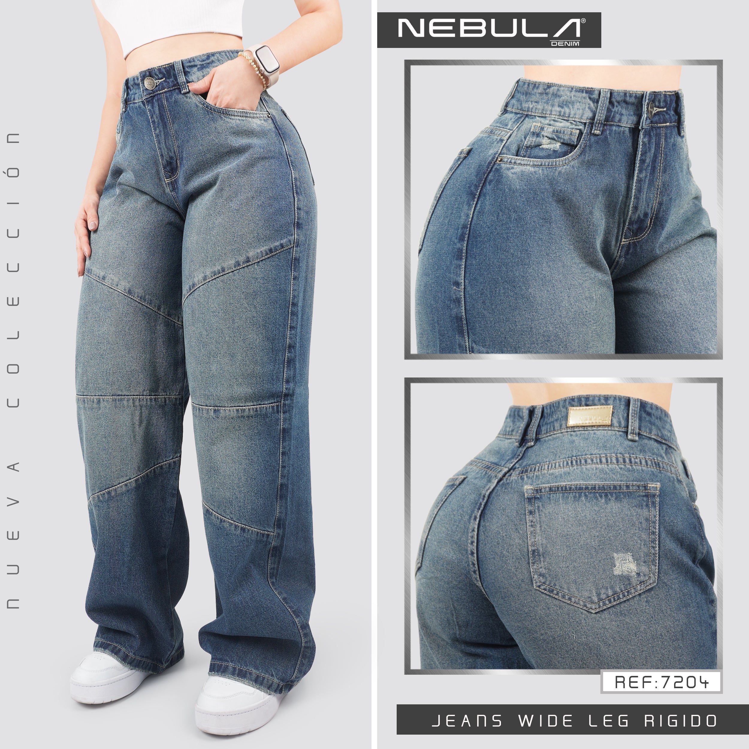 Jeans Wide Leg Rígido 7204