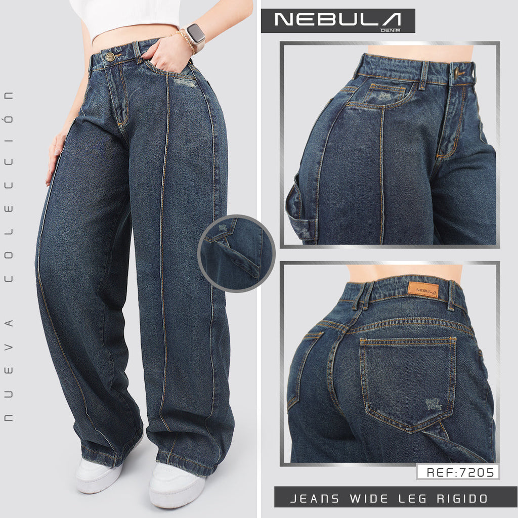 Jeans Wide Leg Rígido 7205