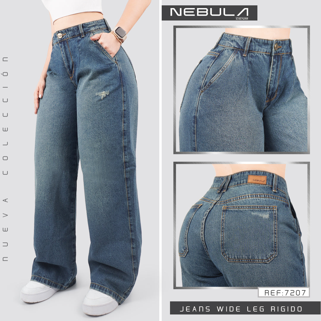Jeans Wide Leg Rígido 7207