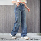 Jeans Straight Semirrígido Tiro Alto 7401
