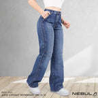 Jeans Straight Semirrígido Tiro Alto 7411