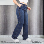 Jeans Straight Semirrígido Tiro Alto 7417