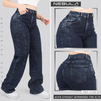 Jeans Straight Semirrígido Tiro Alto 7420