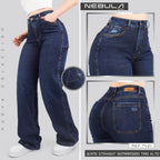Jeans Straight Semirrígido Tiro Alto 7421