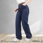 Jeans Straight Semirrígido Tiro Alto 7421