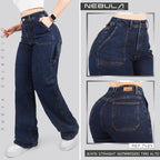 Jeans Straight Semirrígido Tiro Alto 7424