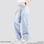 Jeans Straight Semirrígido Tiro Alto 8009