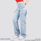 Jeans Straight Semirrígido Tiro Alto 8010