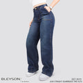 Jeans Straight Semirrígido Tiro Alto 8011