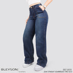 Jeans Straight Semirrígido Tiro Alto 8011