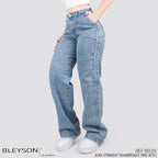 Jeans Straight Semirrígido Tiro Alto 8020