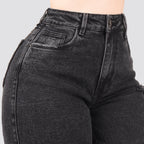 Jeans Straight Semirrígido Tiro Alto 8031