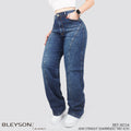 Jeans Straight Semirrígido Tiro Alto 8034