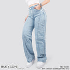 Jeans Straight Semirrígido Tiro Alto 8035