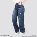 Jeans Straight Semirrígido Tiro Alto 8037