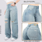 Jeans Wide Leg Rígido Tiro Alto 8202