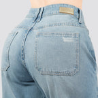 Jeans Wide Leg Rígido Tiro Alto 8202