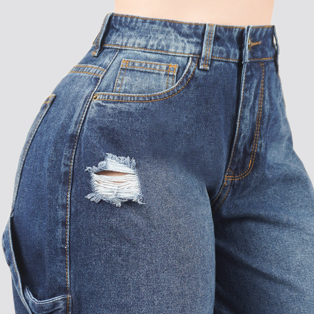 Jeans Wide Leg Rígido Tiro Alto 8205