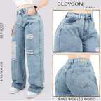 Jeans Wide Leg Rígido Tiro Alto 8207
