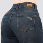 Jeans Wide Leg Rígido Tiro Alto 8208