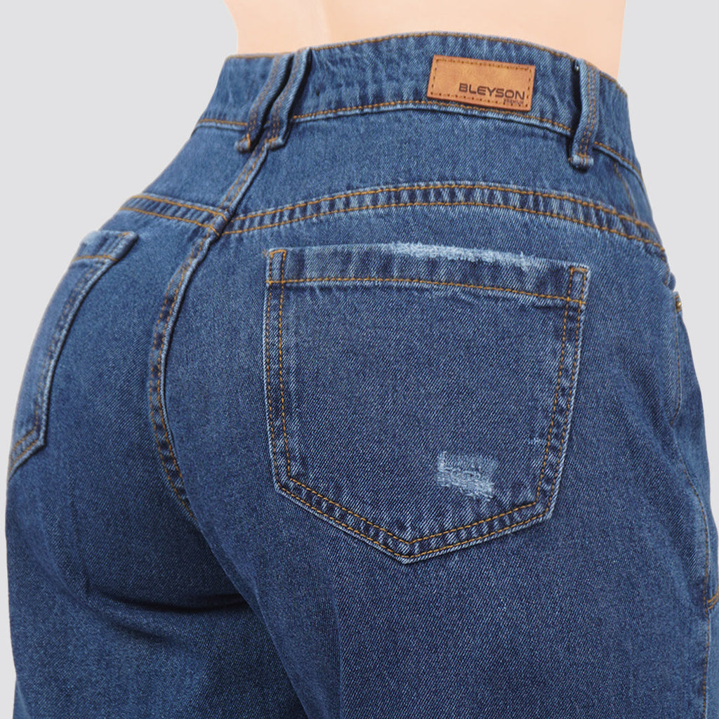 Jeans Wide Leg Rígido Tiro Alto 8209