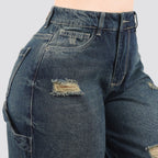 Jeans Wide Leg Rígido Tiro Alto 8210